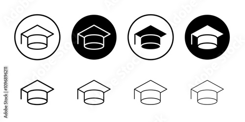 Education icon Thin line illustration set
