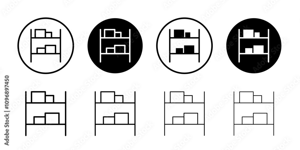 Inventory icon Thin line illustration set Inventory icon Thin line illustration set