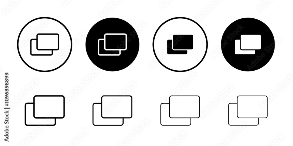 Pop up icon Thin line illustration set Pop up icon Thin line illustration set