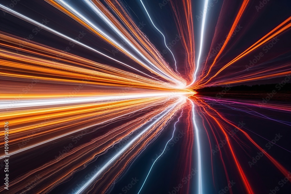 Stunning Long Exposure of Flux Light Phenomena in Motion