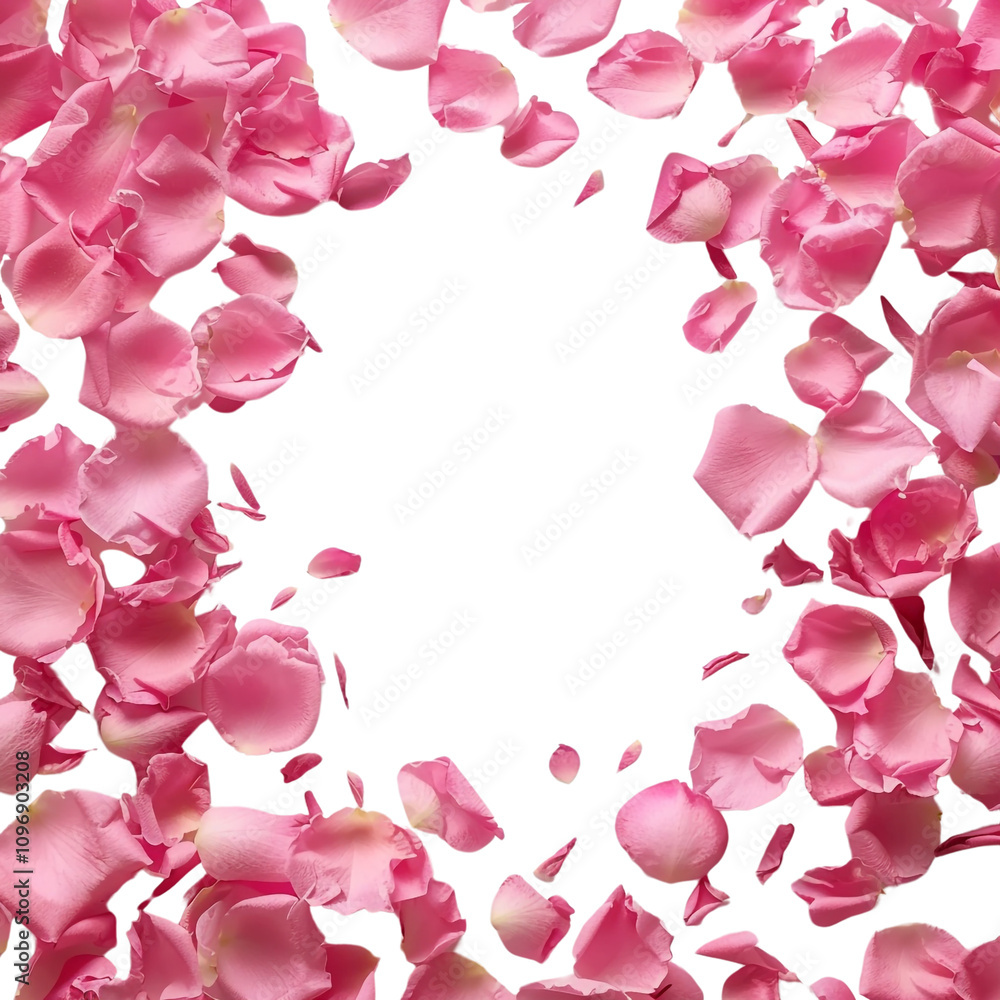 Pink Rose Petals Falling