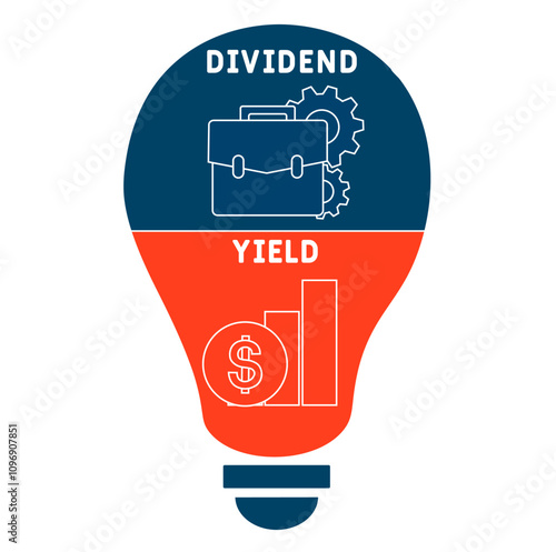 DY- dividend yield acronym. business concept background. vector illustration concept with keywords and icons. lettering illustration with icons for web banner, flyer, landing pag