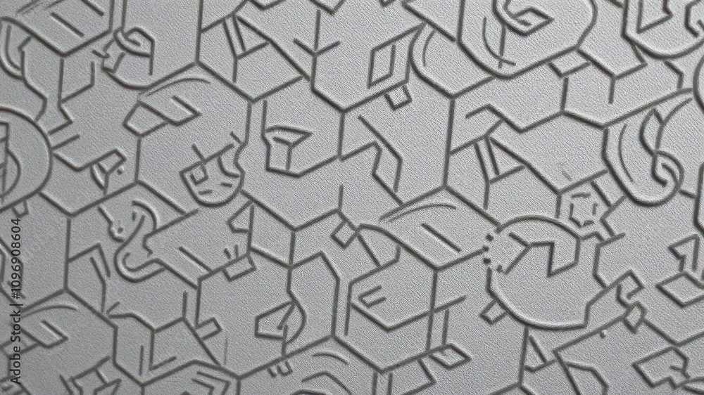 Close-up of a textured surface with intricate geometric patterns, surface Close-up of a textured surface with intricate geometric patterns, surface