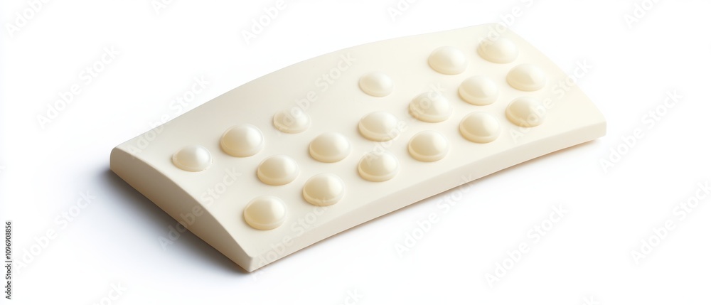 Braille learning tool for visually impaired individuals, isolated on white Braille learning tool for visually impaired individuals, isolated on white