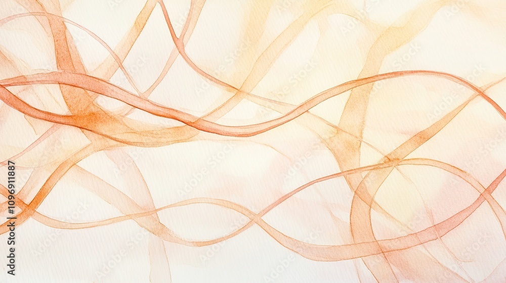 Abstract soft wavy lines in pastel tones blending on canvas. Abstract soft wavy lines in pastel tones blending on canvas.