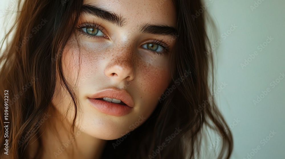 Portrait of a Beautiful Young Woman with Fresh Clean Skin Portrait of a Beautiful Young Woman with Fresh Clean Skin