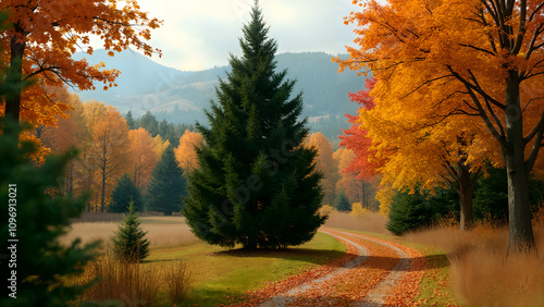 Vibrant Autumn Landscape photo