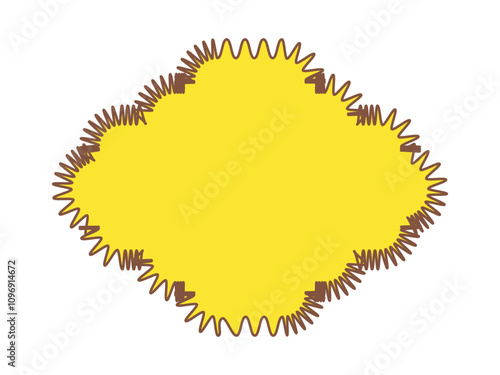 Abstract design of a zigzag edge vector diamond shape vector illustration