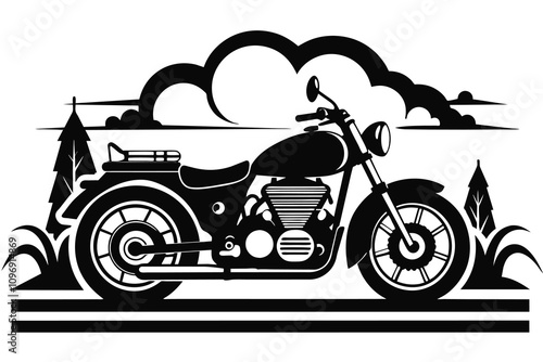 black and white motor cycling