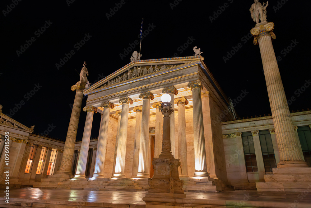 Obraz premium The Academy of Athens is Greece's national academy in the Akadimias district of Athens, Greece