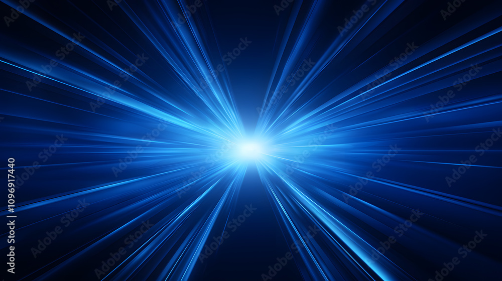 Obraz premium Radial blue light through the tunnel glowing in the darkness for print designs templates, Advertising materials, Email Newsletters, Header webs, e commerce signs retail shopping, advertisement busines