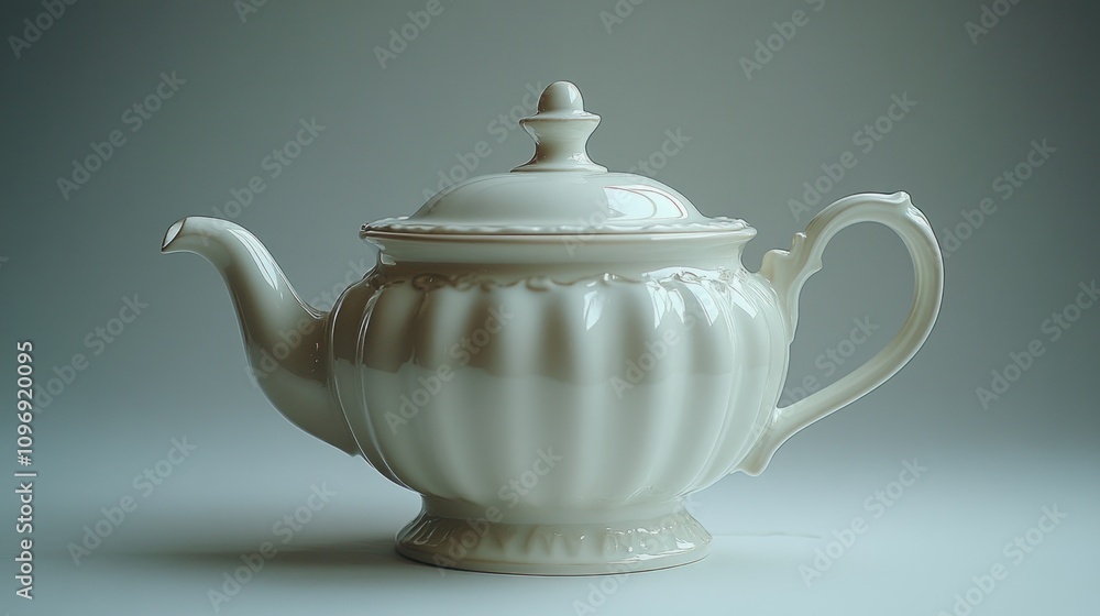 Elegant Cream Teapot Still Life Photography Elegant Cream Teapot Still Life Photography