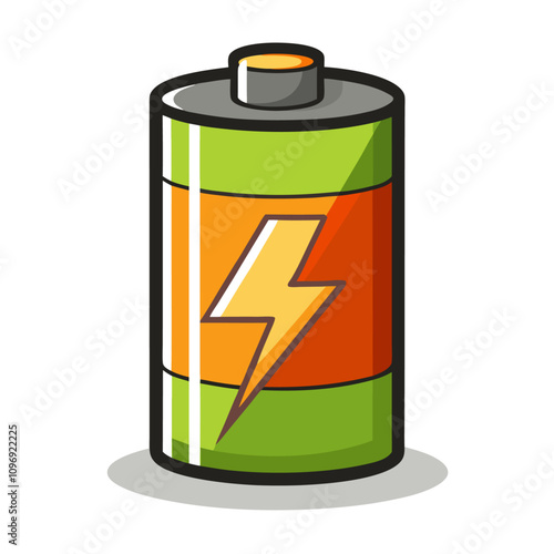 battery isolated clipart cartoon Illustration drawing