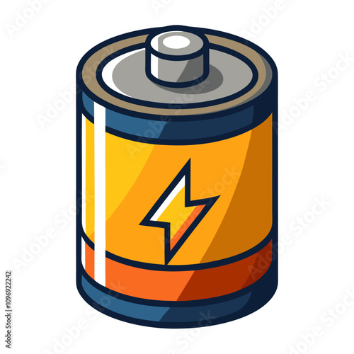 battery isolated clipart cartoon Illustration drawing