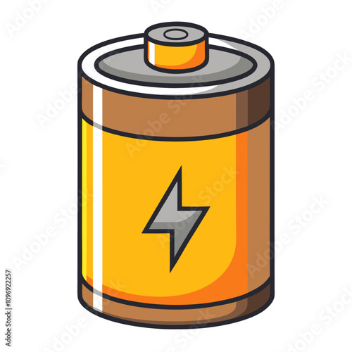 battery isolated clipart cartoon Illustration drawing