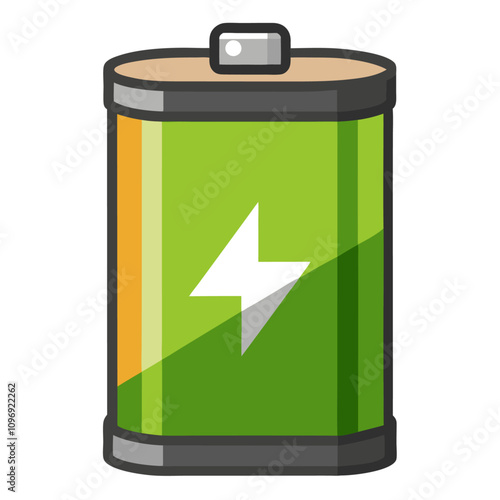 battery isolated clipart cartoon Illustration drawing
