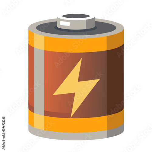 battery isolated clipart cartoon Illustration drawing
