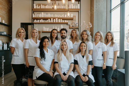 beauty clinic crew posing for a group shot