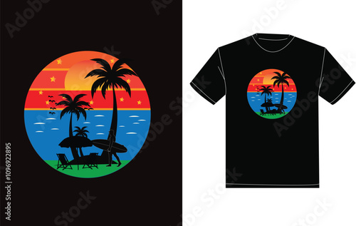 Summer t-shirt design photo