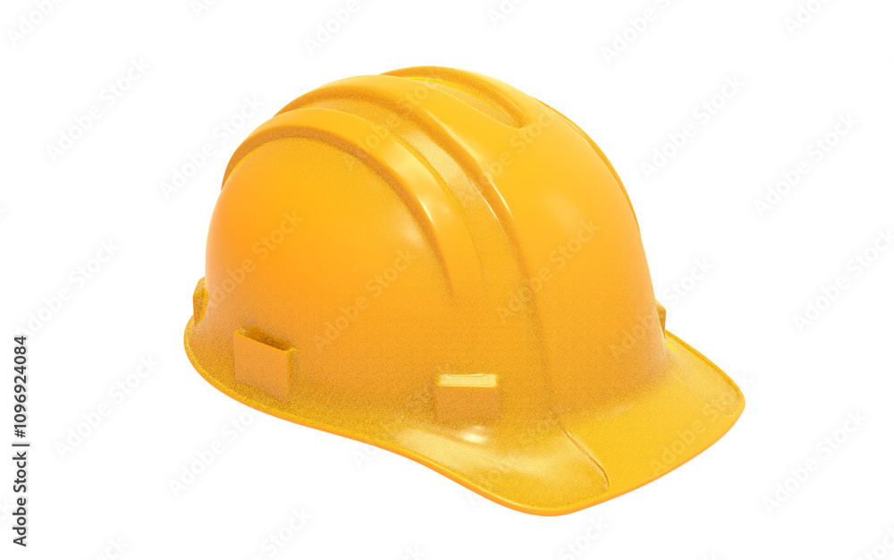 Yellow safety work helmet isolated in transparent background Yellow safety work helmet isolated in transparent background