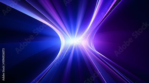 Radial blue and pruple light through the tunnel glowing in the darkness for print designs templates, Advertising materials, Email Newsletters, Header webs, e commerce signs retail shopping, advertisem photo