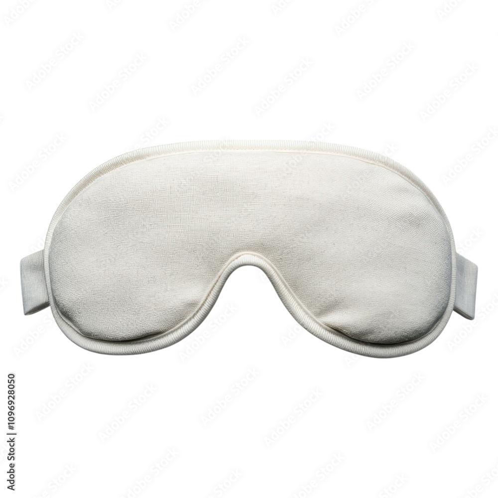 A soft, white sleep mask designed for blocking light, promoting relaxation and enhancing sleep quality. A soft, white sleep mask designed for blocking light, promoting relaxation and enhancing sleep quality.