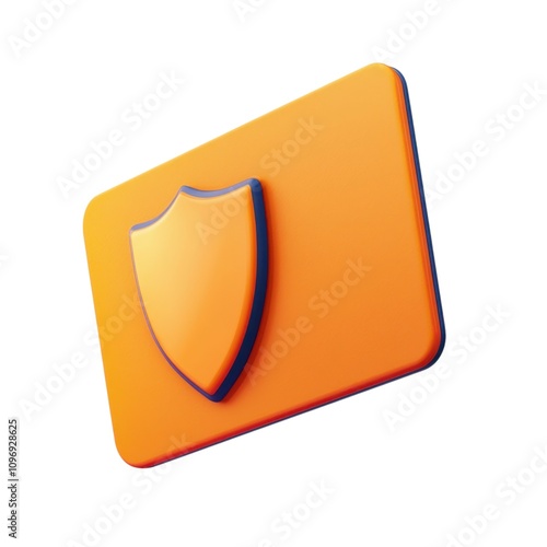 Free Download A stylized orange shield icon symbolizing protection and security. - GFXLoad