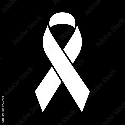 Lung cancer awareness ribbon