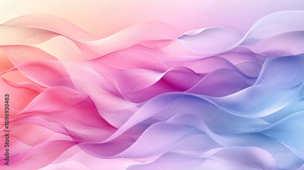 Abstract Pastel Wave Forms: A Dreamy Digital Art Piece Abstract Pastel Wave Forms: A Dreamy Digital Art Piece