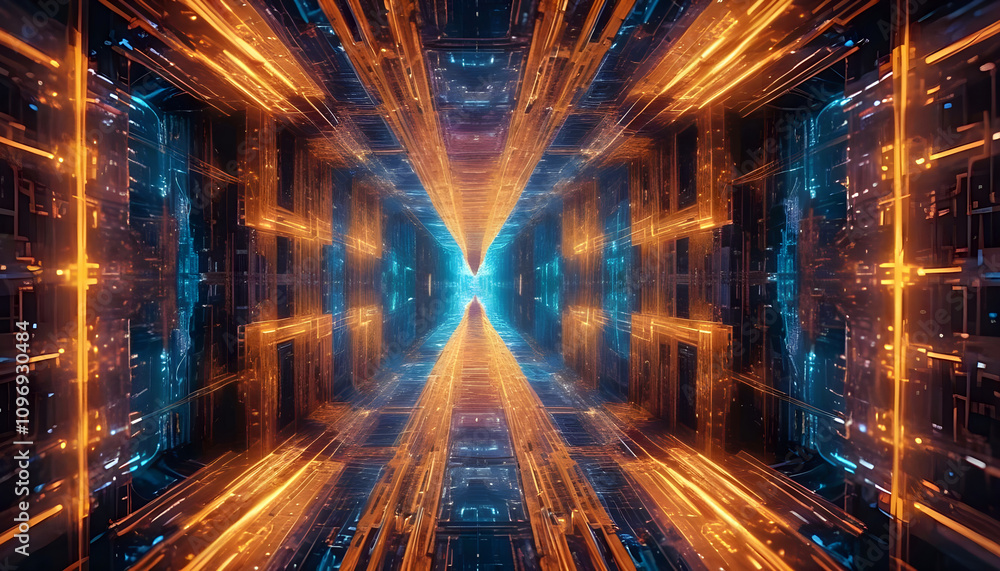 Science Digital Modern Data Network Technology AI Concept Science Digital Modern Data Network Technology AI Concept