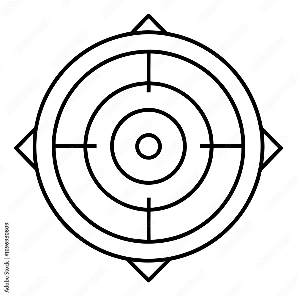 Target Icon Clipart Vector Illustration Target Icon Clipart Vector Illustration