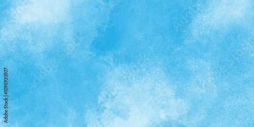 Abstract blue watercolor background, Light blue background with watercolor,Blue Irregular Stains and Splatter Print. Blue Smoke,Abstract blue sky with clouds, Bright painted sky blue watercolor backgr