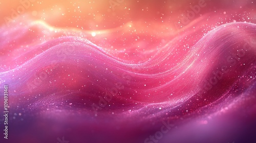 Abstract Pink Waves: A Serene Digital Artwork