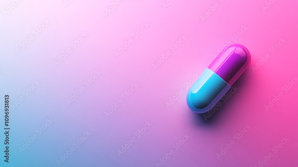 Colorful Capsule on Gradient Background Colorful Capsule on Gradient Background