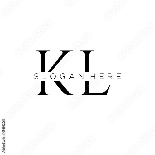 KL initial monogram logo with bussines style dsign