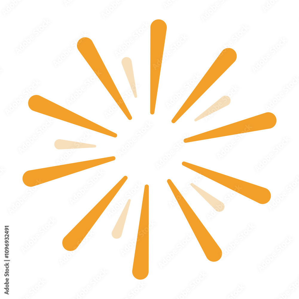 Simple golden geometric firework Simple golden geometric firework