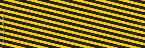 Warning yellow black diagonal stripes line. Safety stripe warning caution hazard danger road vector sign symbol. Vector illustration 