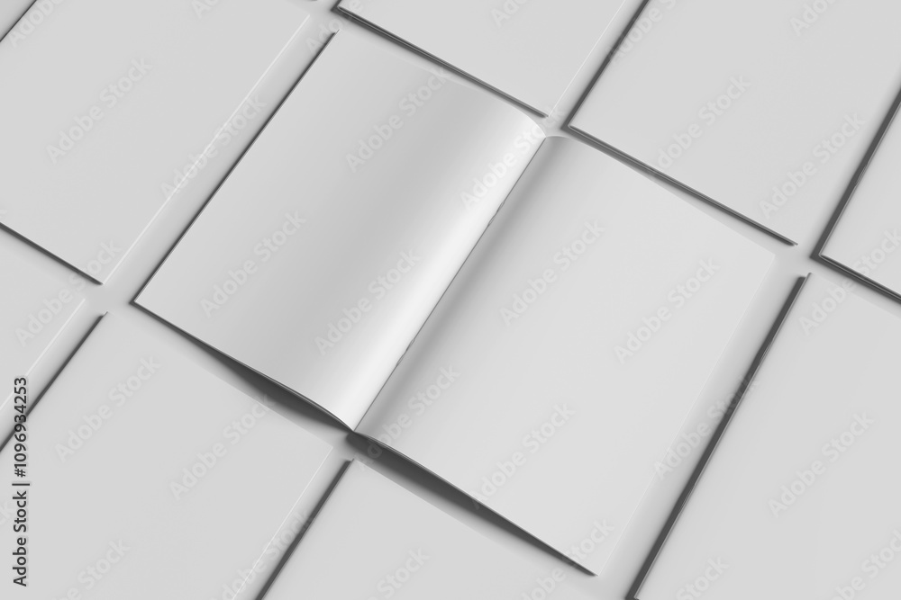 Obraz premium Blank magazine for mockup - 3D rendering