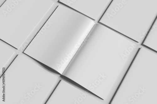 Blank magazine for mockup - 3D rendering
