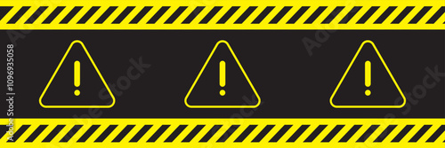 Warning yellow black diagonal stripes line. Safety stripe warning caution hazard danger road vector sign symbol for road alert in eps 10. 545