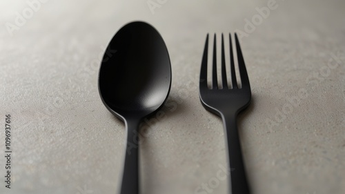 Black Spoon and Fork