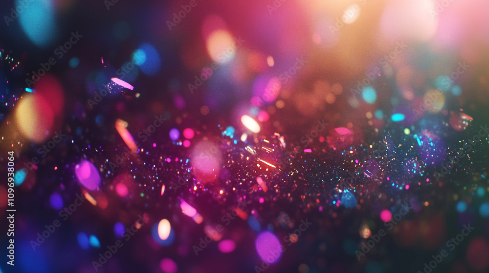A dreamy background featuring colorful bokeh lights falling randomly, abstract shiny Contemporary Scattering of Colorful Micro Confetti, Abstract bokeh background with soft shiny glitters. A dreamy background featuring colorful bokeh lights falling randomly, abstract shiny Contemporary Scattering of Colorful Micro Confetti, Abstract bokeh background with soft shiny glitters.