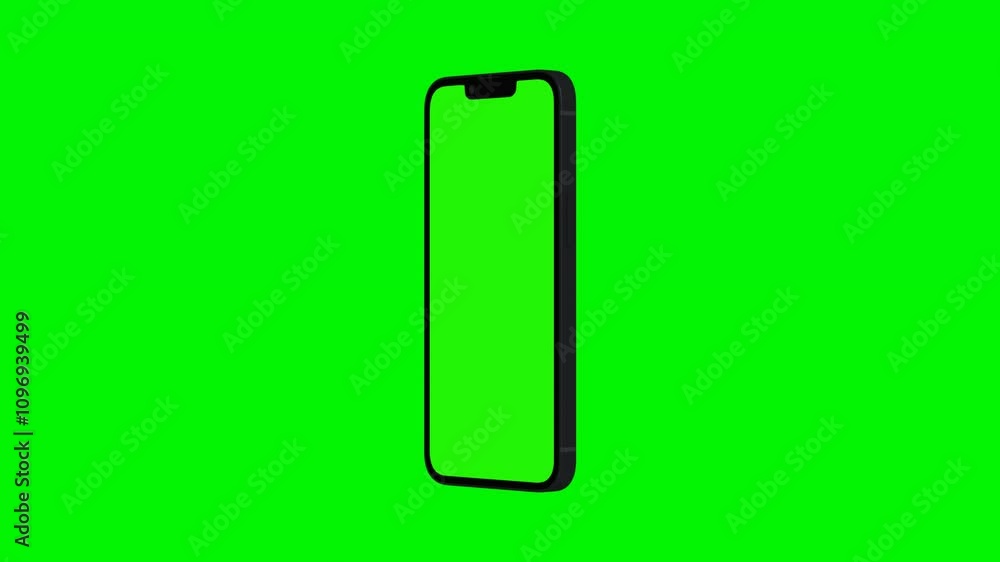 3D greenscreen model of modern smartphone 13 3D greenscreen model of modern smartphone 13