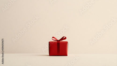 Wallpaper Mural Red Gift Box with Ribbon Torontodigital.ca