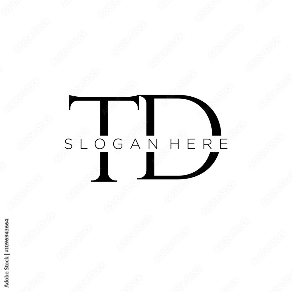 TD initial monogram logo with bussines style dsign TD initial monogram logo with bussines style dsign