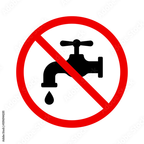Do not use water sign
