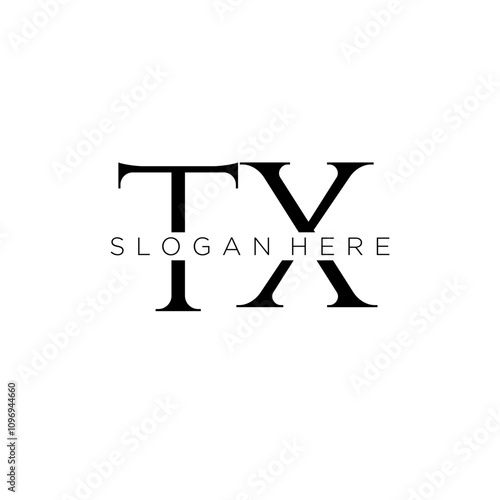 TX initial monogram logo with bussines style dsign