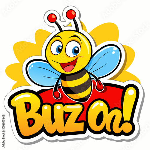 sticker design of buz on