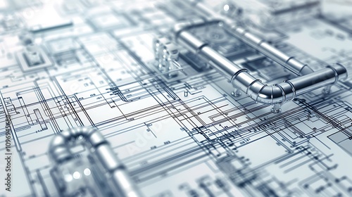 Wallpaper Mural Detailed technical drawings reinforcement in industrial zones illustrating precision and innovative engineering solutions Torontodigital.ca