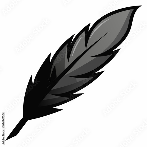 black feathers clipart cartoon Illustration drawing